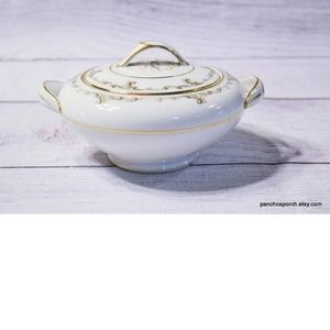 Vintage Noritake Esquire Sugar Bowl with Lid Pattern 5404